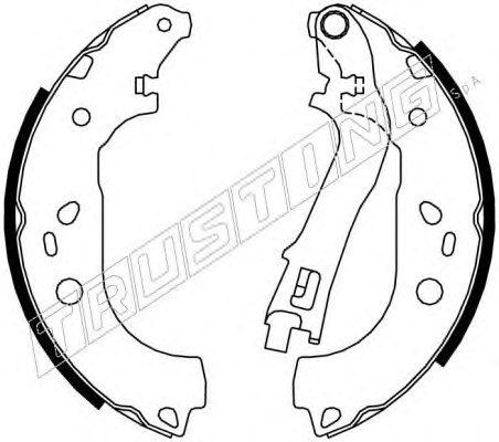 TRUSTING 7447 Brake Shoe Set